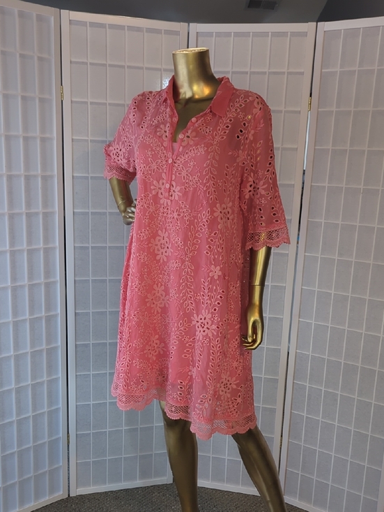 Johnny Was Dresses & Skirts - Johnny Was Malfi Dress Coral Embroidered